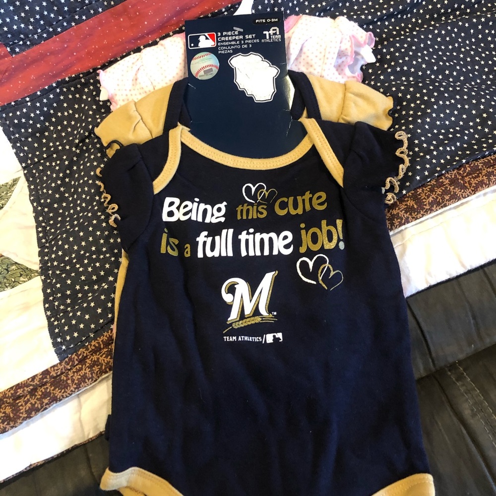 Brewers 0-3 month onesies
